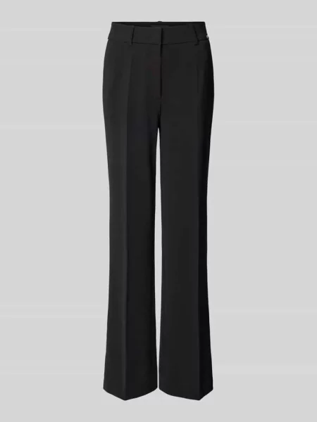 Spodnie materiałowe o kroju regular fit w kant model ‘AMELIE GALLON’ Cambio czarne