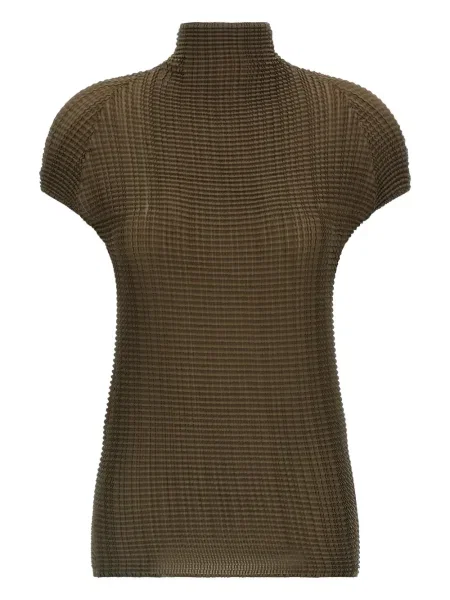 Tricou Issey Miyake plisat verde