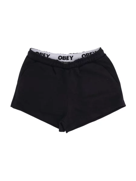 Szorty Obey frotte czarne