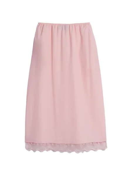 Fustă midi Simone Rocha din dantelă roz