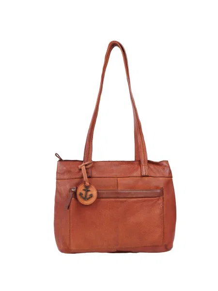 Harbour Geantă de umăr Up-Zea coniac maro