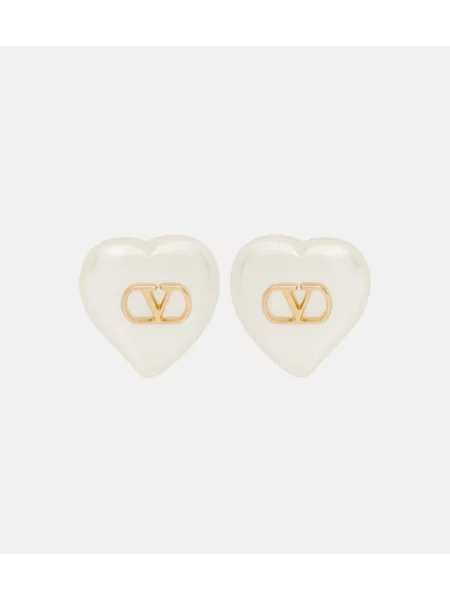 Cercei Valentino cu perle auriu