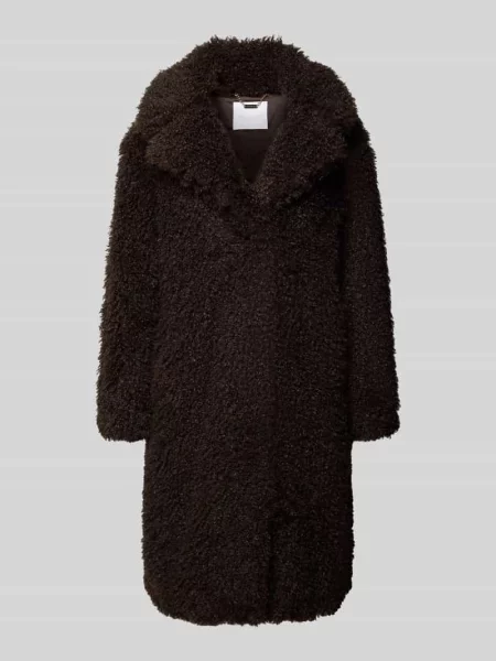 Płaszcz ze sztucznego futra z połami Rich & Royal