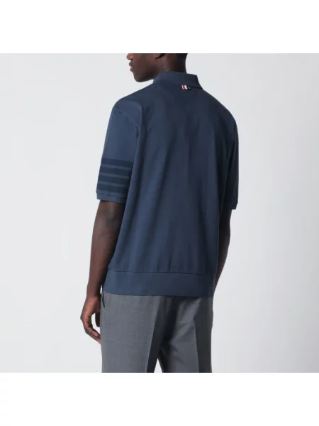 Koszulka polo Thom Browne niebieska