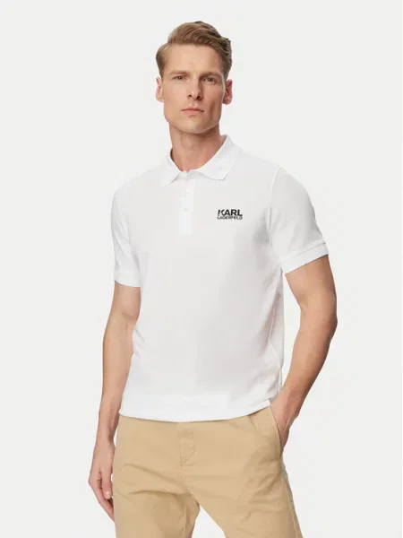 KARL LAGERFELD Tricou polo alb