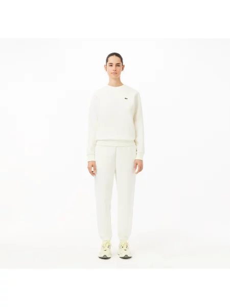 Lacoste Spodnie Dresowe Z Mieszanki Bawełny białe