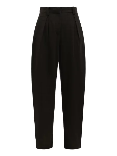 MSCH COPENHAGEN Pantaloni cutați Johnna brocart / maro închis negru