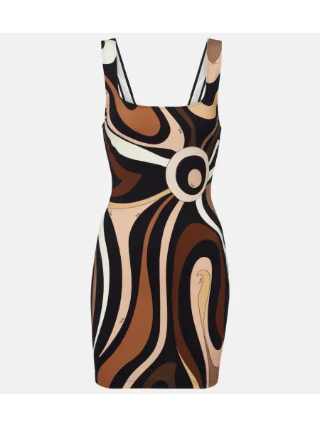 Rochie Pucci din jerseu maro