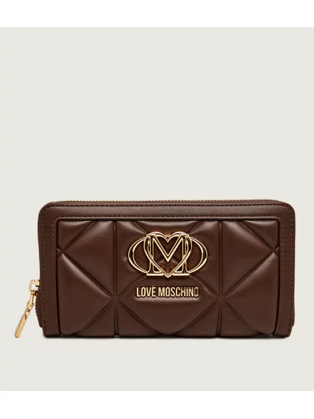 Portofel Love Moschino din piele maro