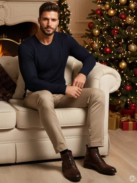 Sweter granatowy