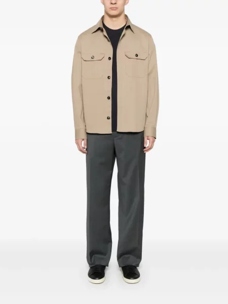 Tricou Zegna cu broderie albastru