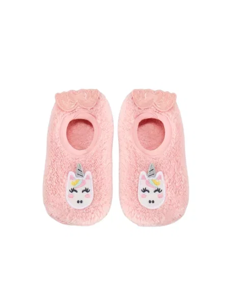 Penti Čarape PENTI Kinder Unilove Einhornmuster Haussocken rosé