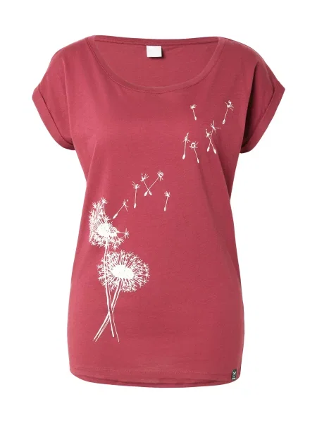 Iriedaily Tricou Pusteblume roșu cireș alb