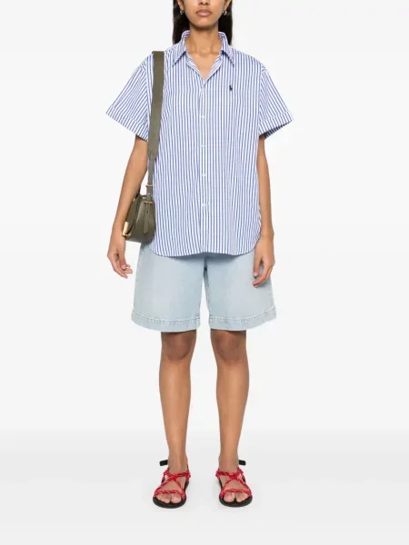 Portofel Polo Ralph Lauren din poplin cu imagine în carouri albastru