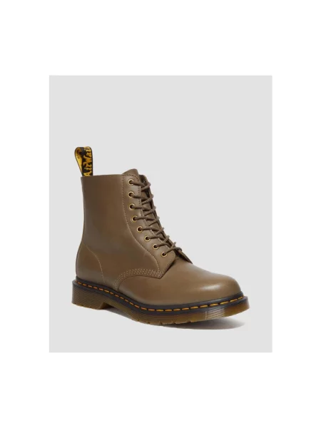 Botki Dr. Martens skórzane zielone