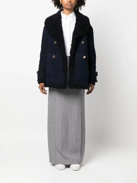 Vlněné maxi maxi sukně Thom Browne s pepito vzorem černé