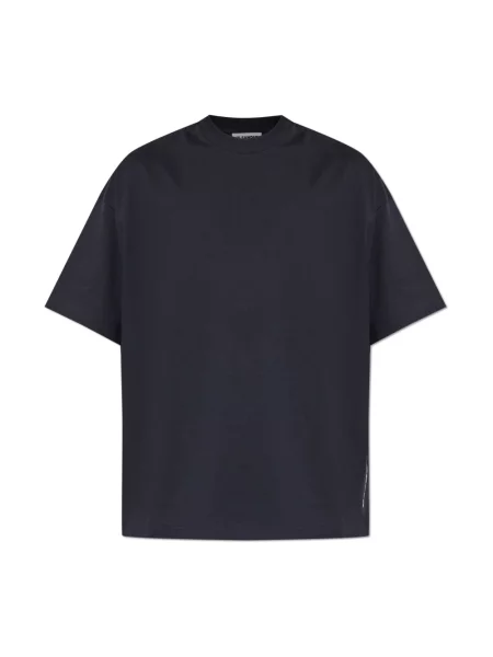 Koszulka Jil Sander z nadrukiem niebieska