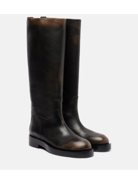 Кожени ботуши Paris Texas черно