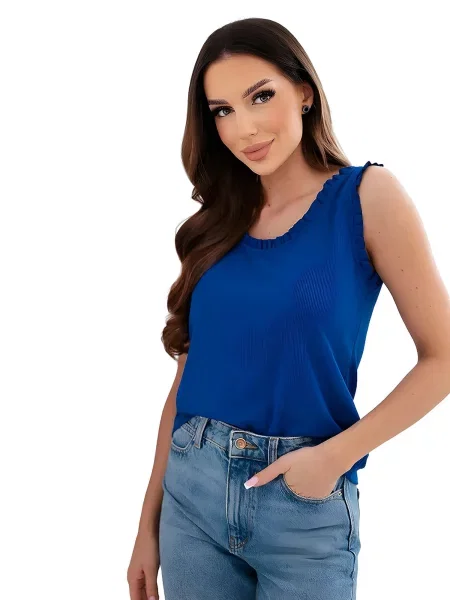 Halenka s volánky modrá