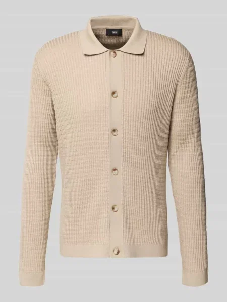 Kardigan rozpinany z fakturowanym wzorem Model Yuris' Cinque beżowy