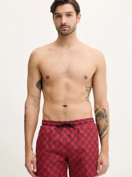 HUGO pantaloni scurti de baie rosu