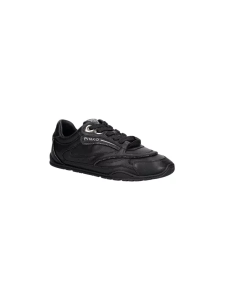 Sneakersy Pinko skórzane czarne
