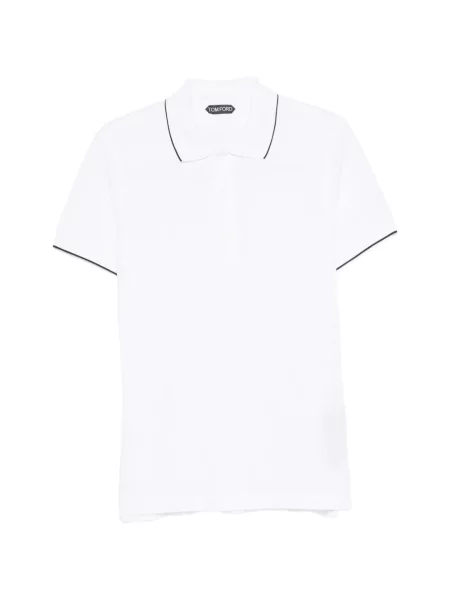 Scurt tricou polo Tom Ford alb