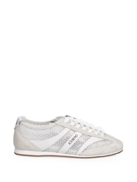 Sneakerși Iceberg din piele de căprioară alb