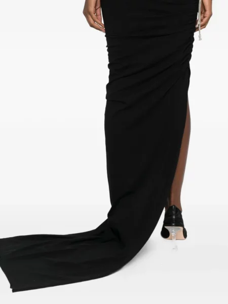 Fusta maxi Rick Owens Drkshdw cu crăpătură negru