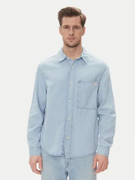 Calvin Klein Jeans džínová košile modrá