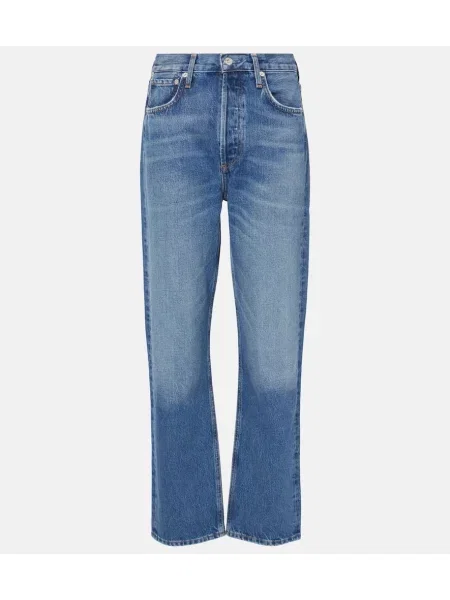 Proste jeansy Citizens Of Humanity z wysoką talią niebieskie