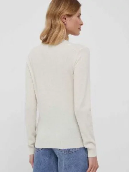 Vlněný svetr United Colors of Benetton dámský lehký béžová