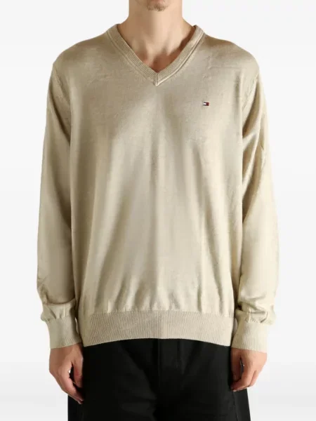 Pulover Tommy Hilfiger cu decolteu în V