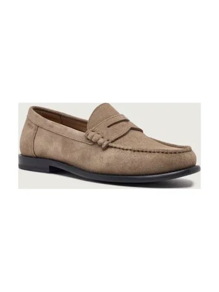 BOSS BLACK Pantofi loafer Tevan_Mocc_sd | piele întoarsă bej