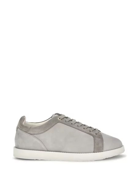 Sneakerși Brunello Cucinelli din piele de căprioară gri