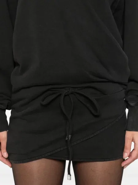 Rochie mini The Attico cu glugă de costum negru
