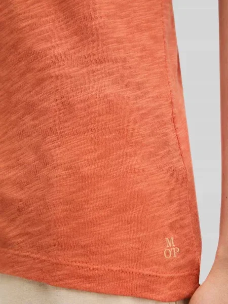 Męski t-shirt o kroju regular fit z czystej bawełny Marc O'polo pomarańczowa