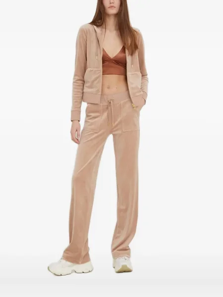 Велур суичър с качулка Juicy Couture