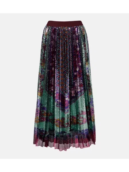 Fusta plisata La Doublej plisată până la genunchi