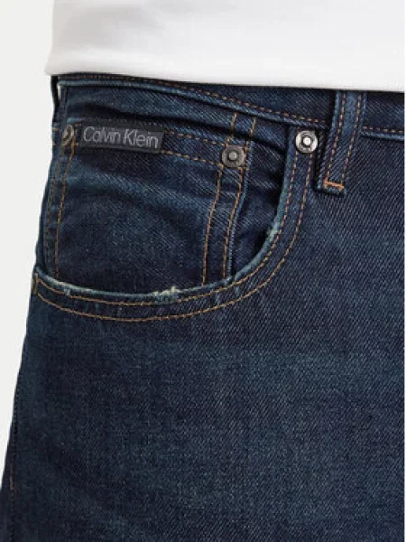 Calvin Klein Džinsai Tamsiai Taper Fit mėlyna
