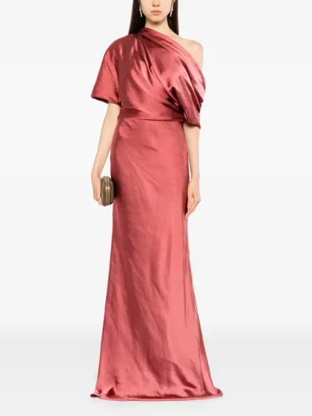 Rochie Amsale din satin portocaliu