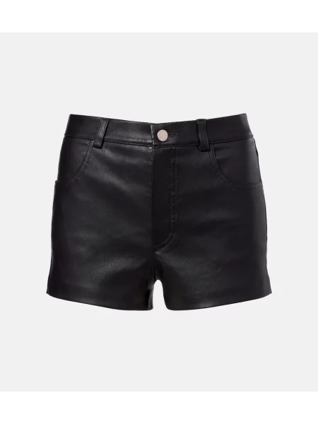 Pantaloni scurți Stouls din piele negru
