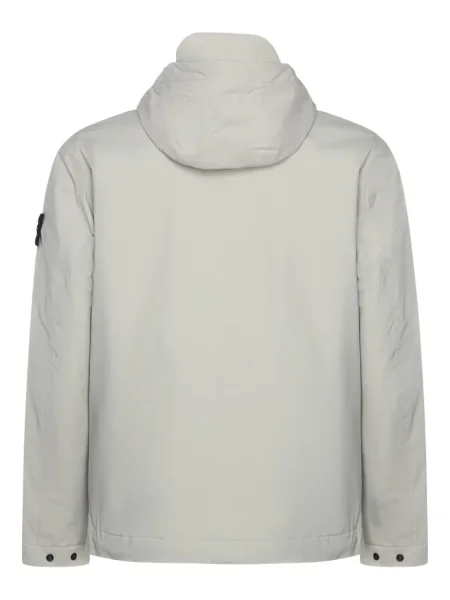 Geacă Stone Island cu glugă cu strasuri gri
