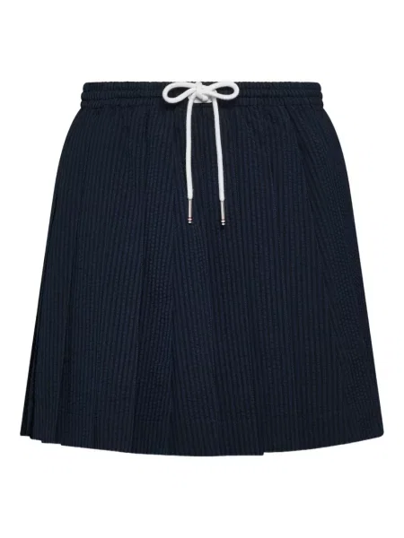 Mini șnur de strângere fusta plisata Thom Browne plisată albastru