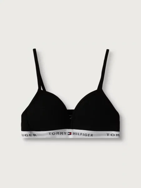 Tommy Hilfiger trojuholníková podprsenka detská čierna