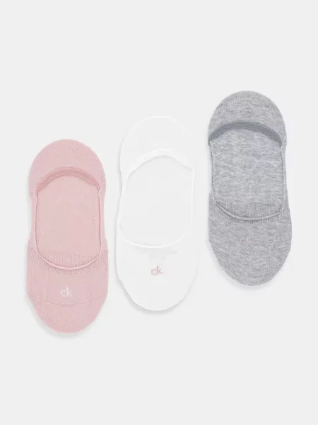 Чорапи Calvin Klein 3 чифта розово