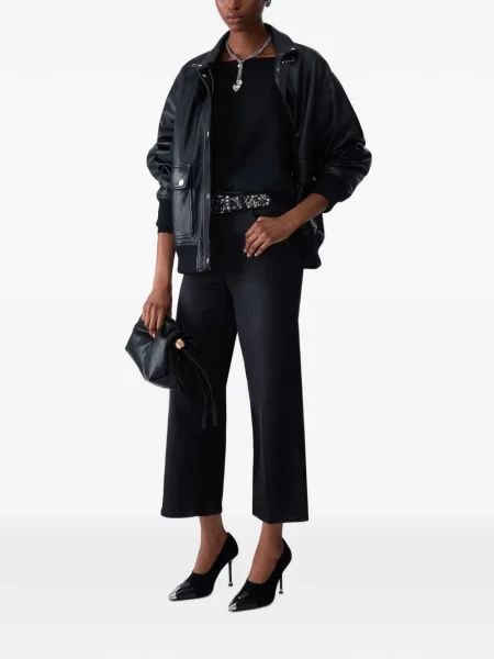 Decupat pantaloni Liu Jo evazate negru