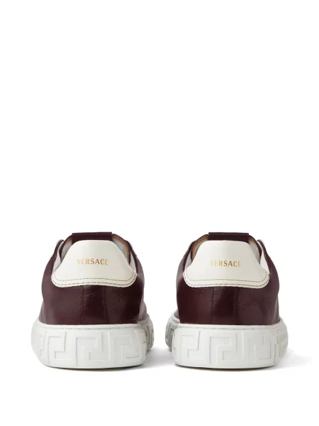 Sneakerși Versace din piele maro