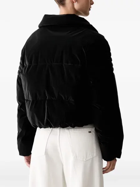 Geacă de blugi Karl Lagerfeld Jeans de catifea negru