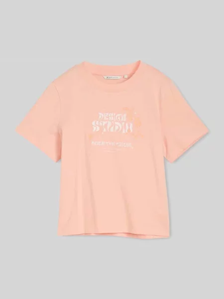 Męski t-shirt o kroju regular fit z czystej bawełny Tom Tailor Denim